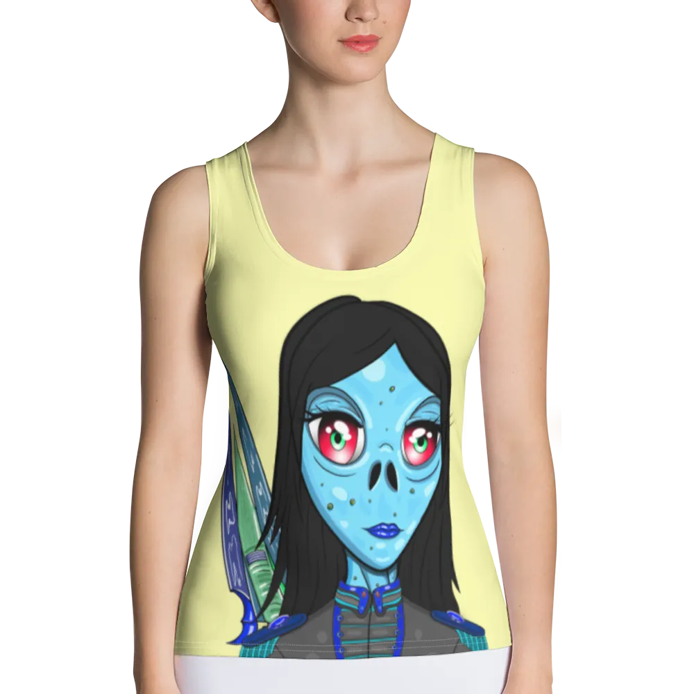 Alien #0028 by inkink Shivadelic - Sublimation Cut & Sew Tank Top