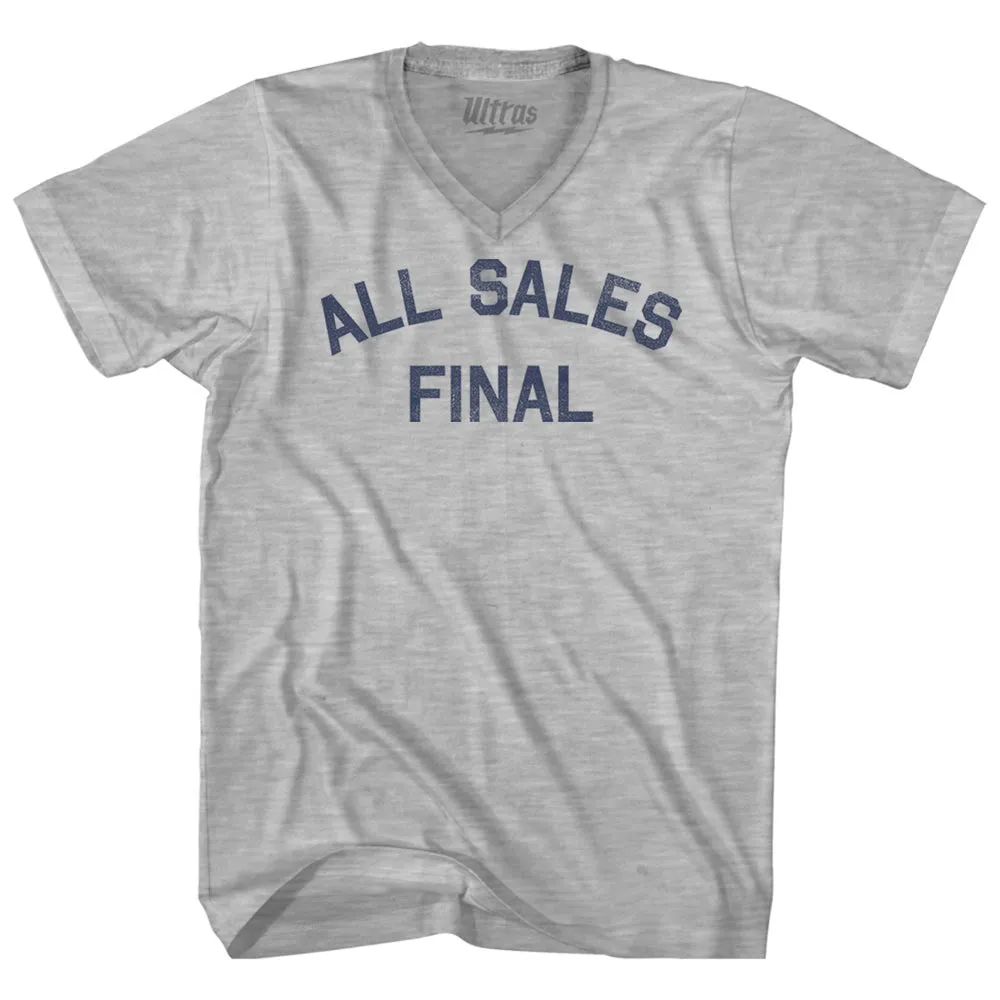 All Sales Final Adult Cotton V-neck T-shirt