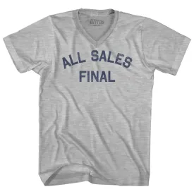 All Sales Final Adult Cotton V-neck T-shirt