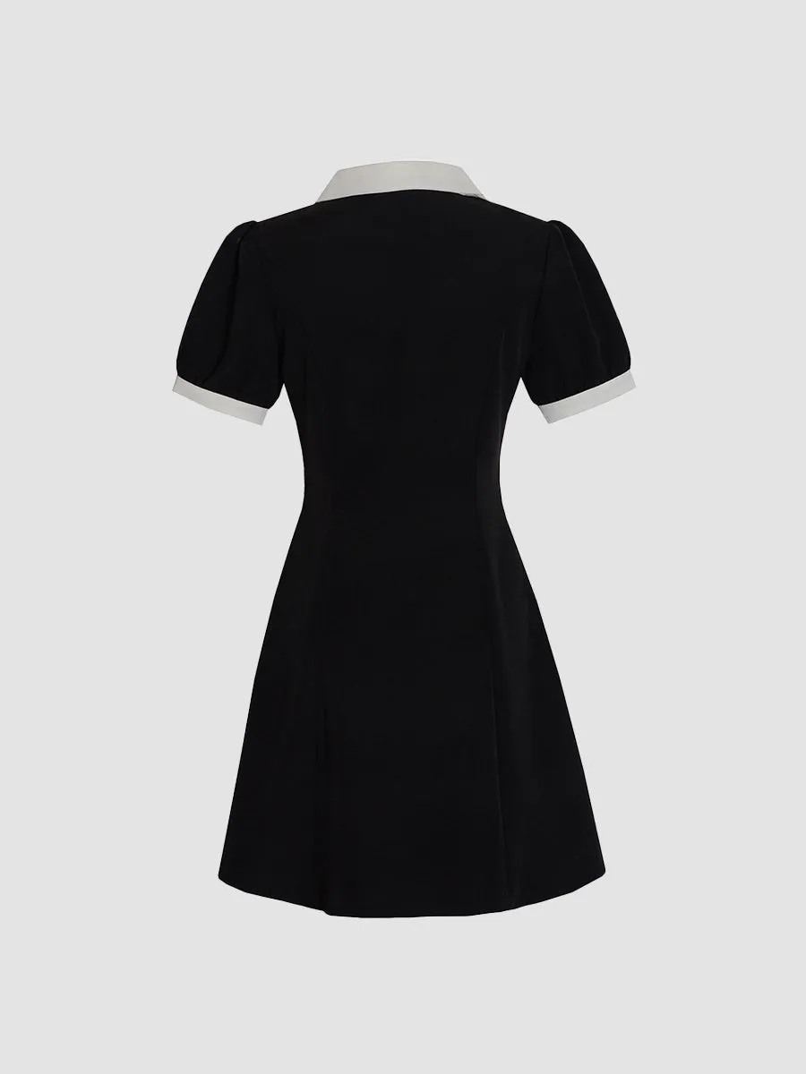 Black Butterfly Polo Dress