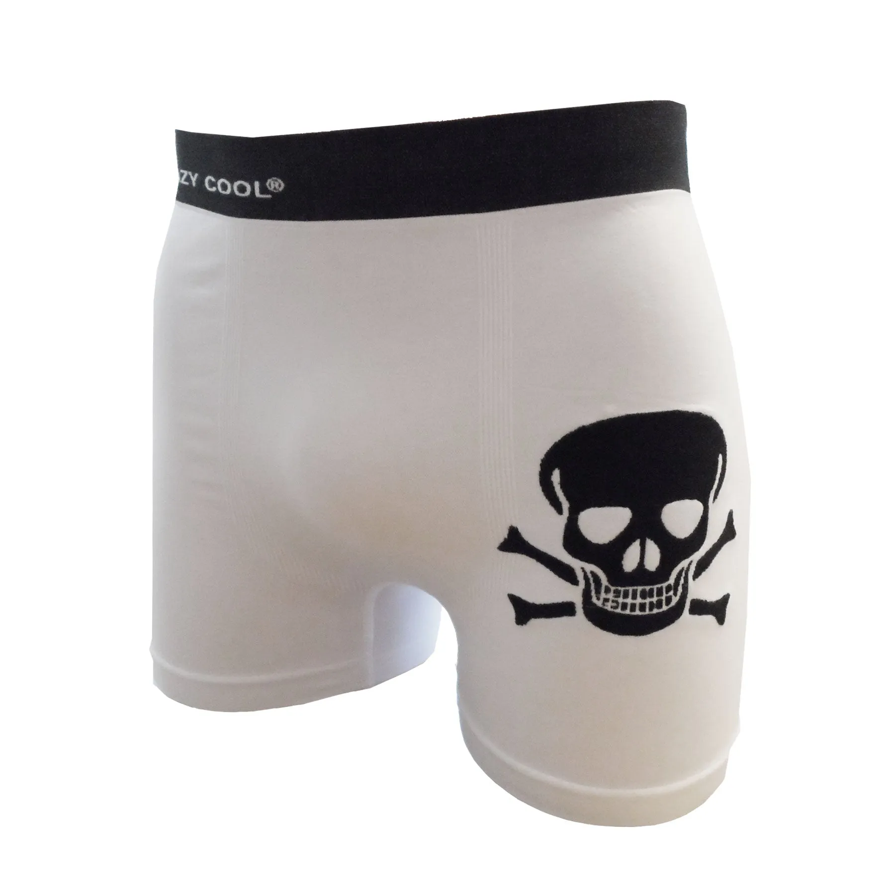 Crazy Cool Stretches Seamless Mens Boxer Briefs Underwear 6-Pack Gift Box - Skull