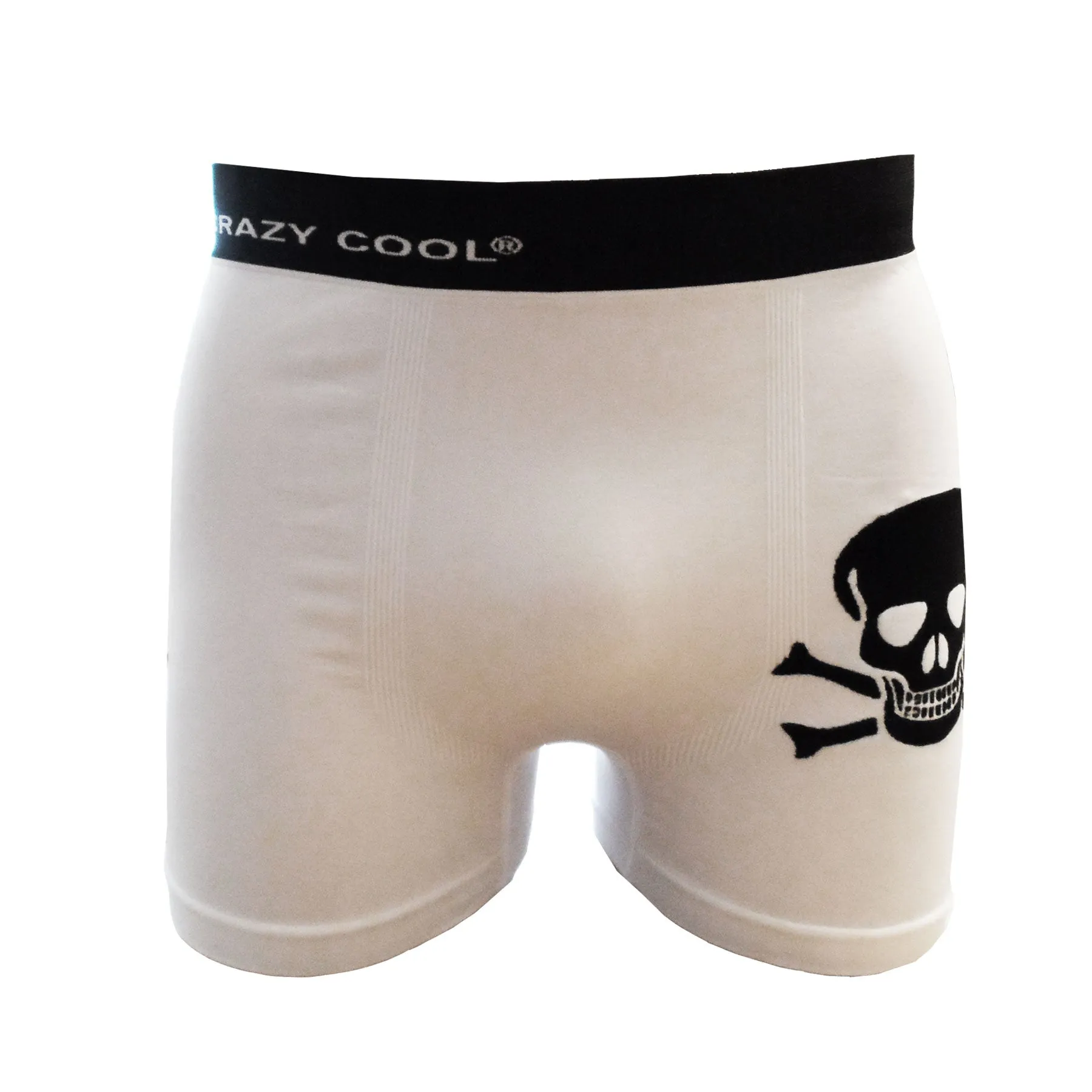 Crazy Cool Stretches Seamless Mens Boxer Briefs Underwear 6-Pack Gift Box - Skull