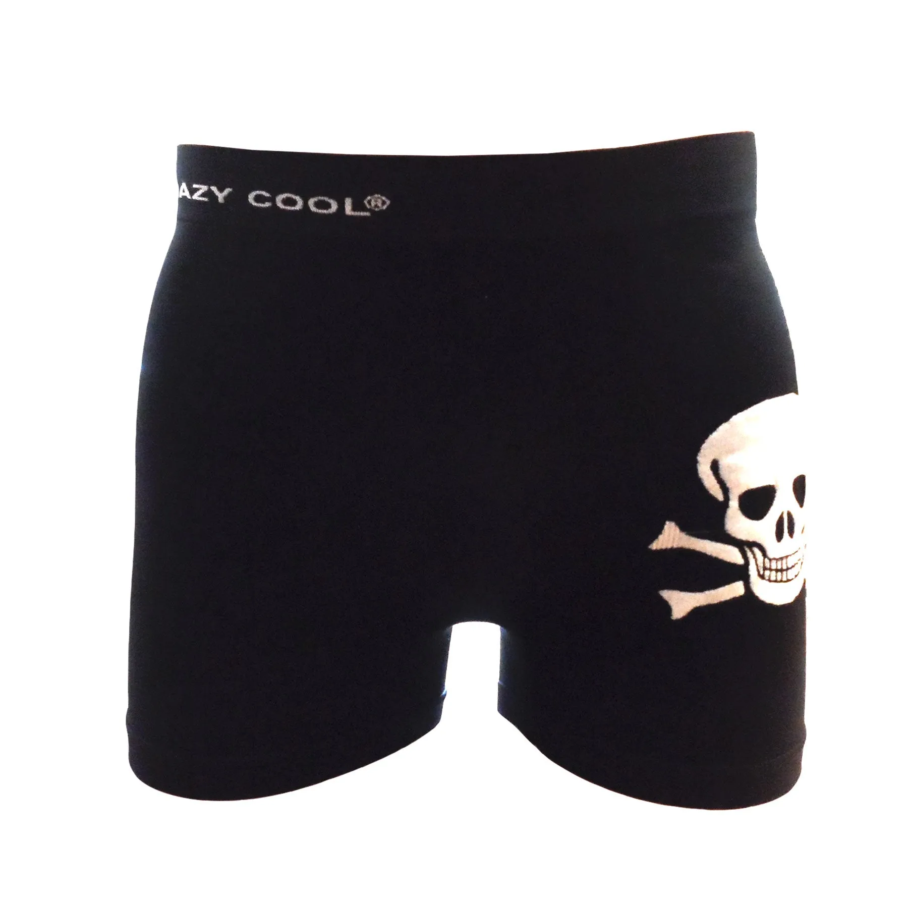 Crazy Cool Stretches Seamless Mens Boxer Briefs Underwear 6-Pack Gift Box - Skull