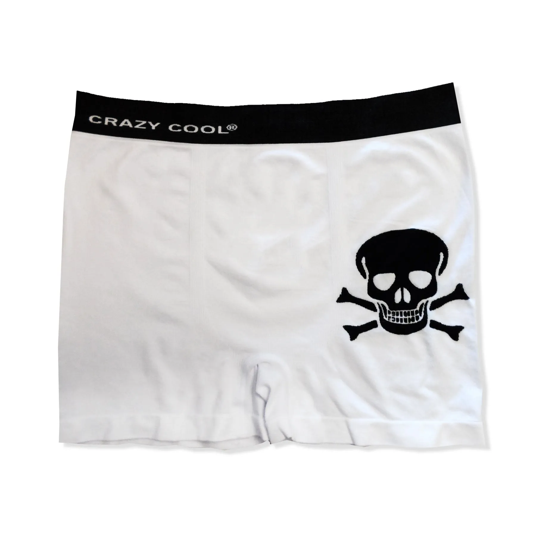 Crazy Cool Stretches Seamless Mens Boxer Briefs Underwear 6-Pack Gift Box - Skull