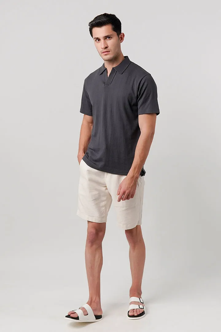 Drop Needle Polo Shirt - Dark Grey