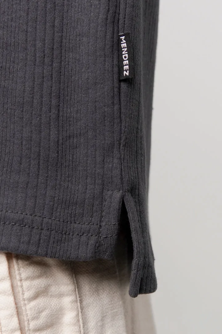 Drop Needle Polo Shirt - Dark Grey