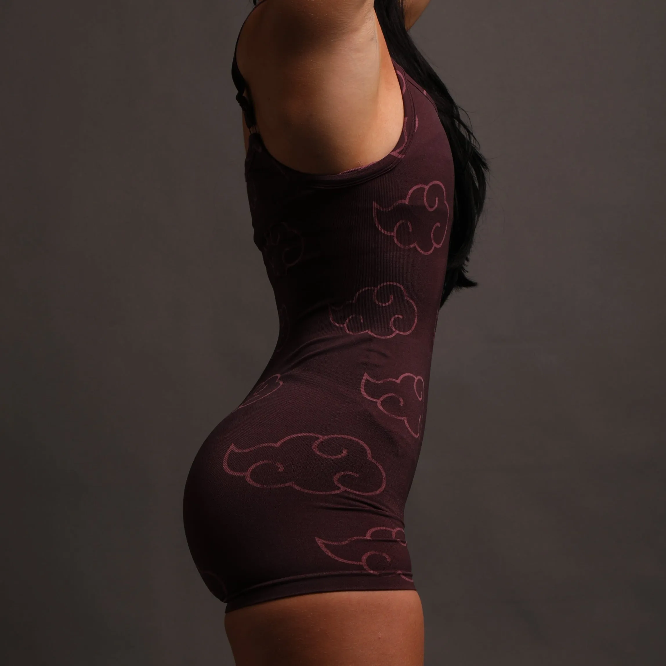 Floating Sonya "Everson Seamless" Bodysuit in Cherry Wine