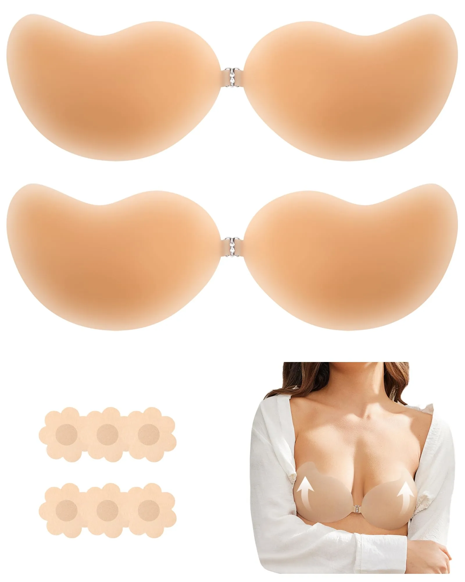 HORISUN Sticky Bra Silicone Strapless Backless Bras