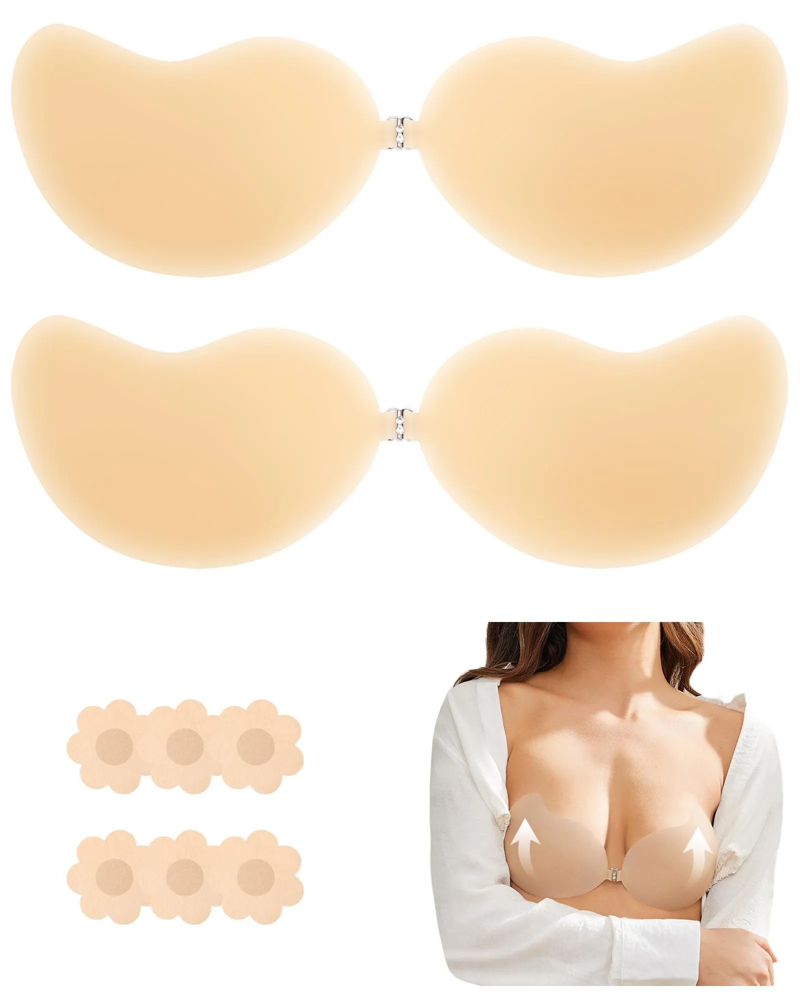 HORISUN Sticky Bra Silicone Strapless Backless Bras