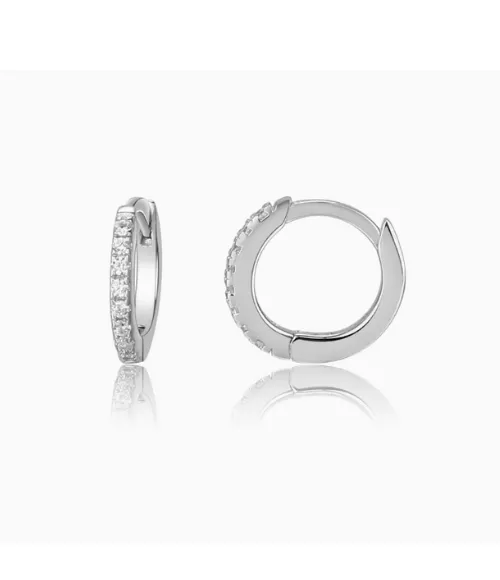 Sterling Silver CZ Huggie Earrings for Baby & Kids