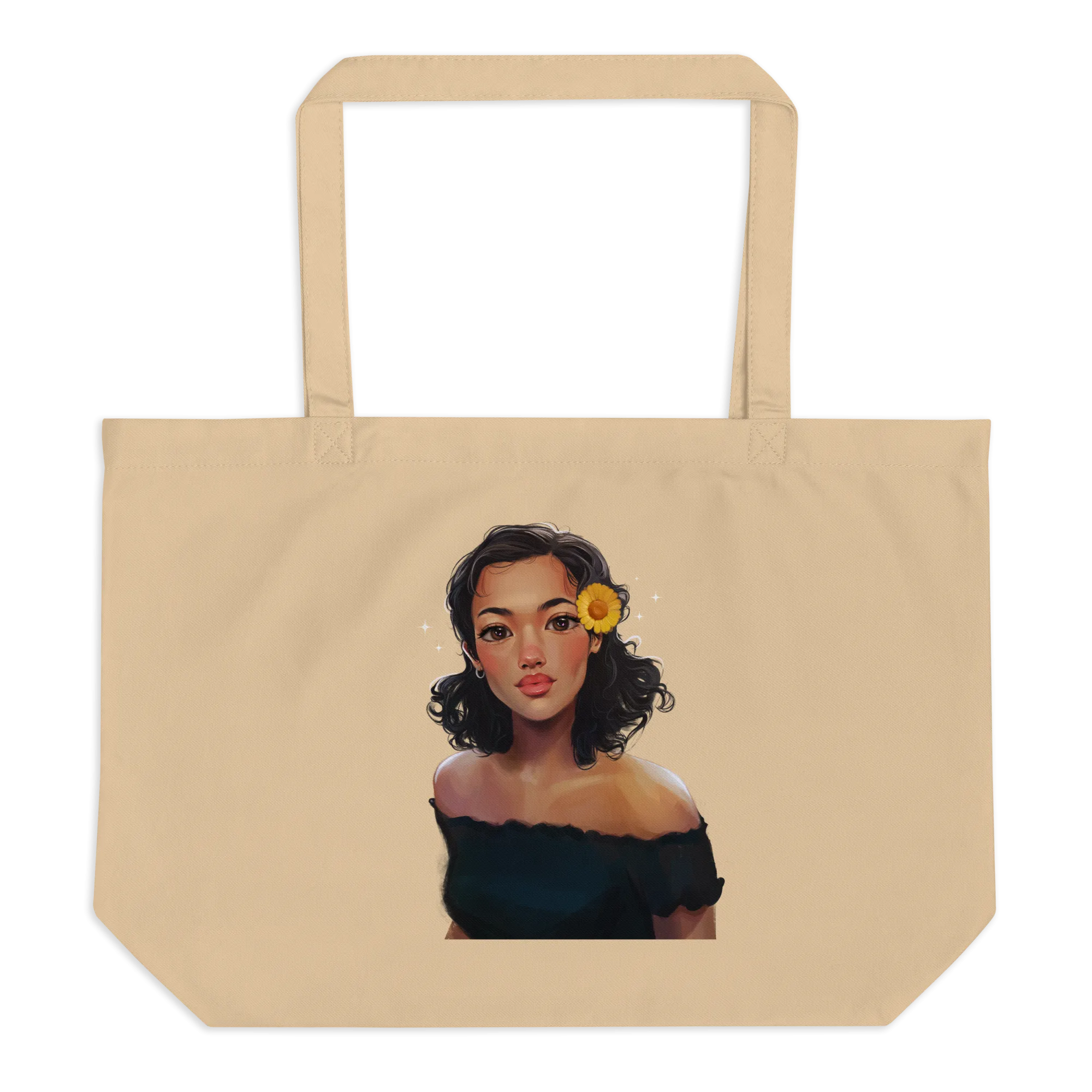 Sunflower by Ginnijoie - Large organic tote bag