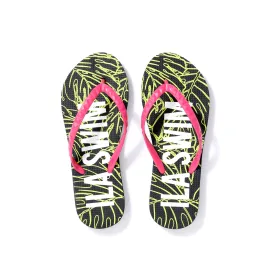 Women's Sig on Smith x HAYN x ILA Swim Slippers - Neon Pink/Black/Neon Green/White