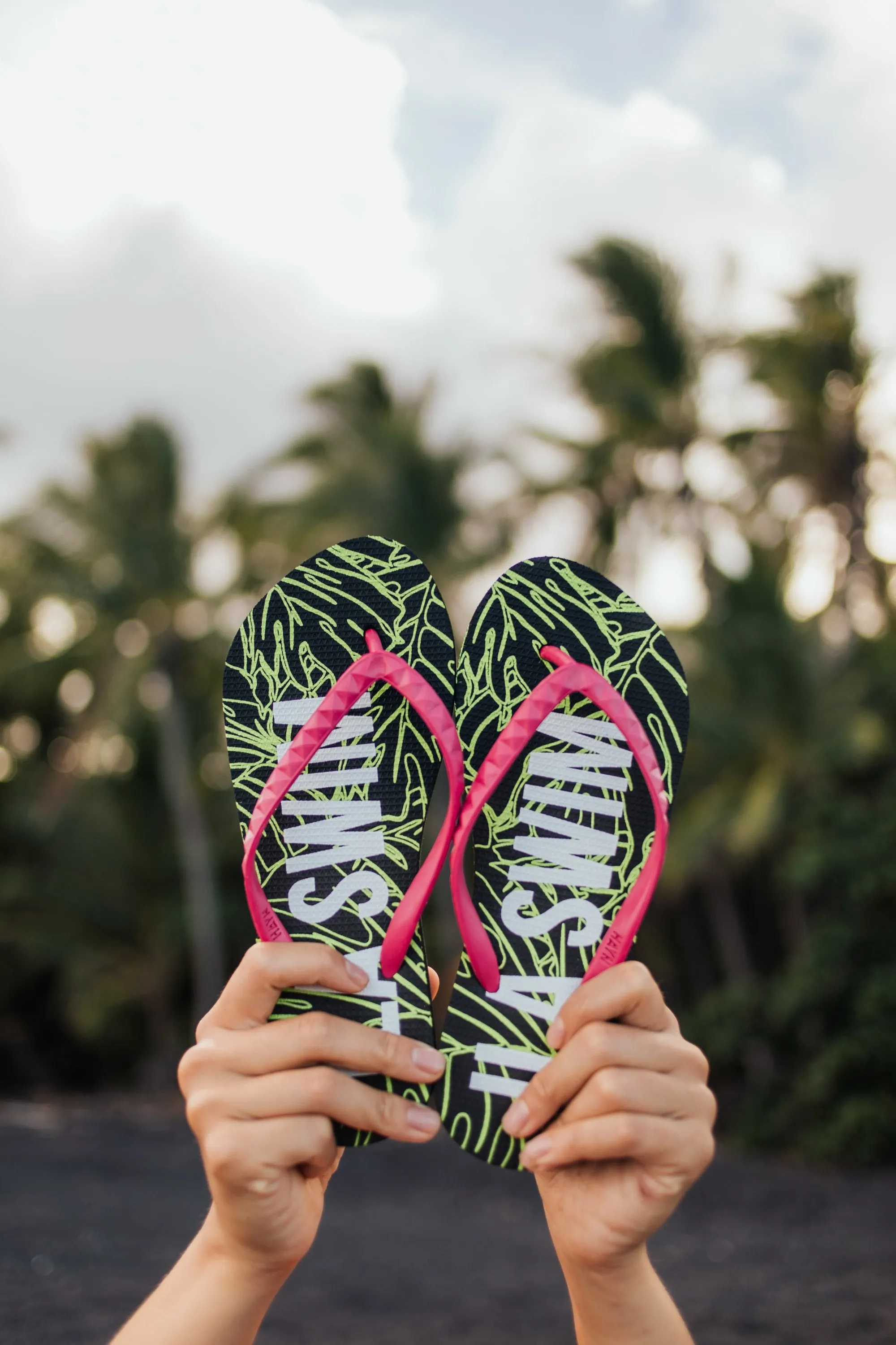 Women's Sig on Smith x HAYN x ILA Swim Slippers - Neon Pink/Black/Neon Green/White